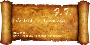 Fábián Tavaszka névjegykártya